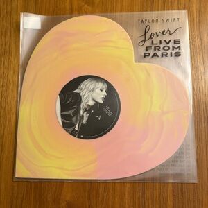 Taylor Swift Lover Live From Paris Heart Shaped Vinyl LP NEW